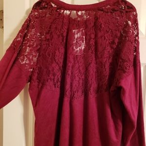 Sweater with lace back